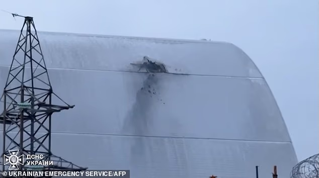 Panic as Chernobyl’s  billion protective shield cracks open sparking fears of a deadly radiation leak