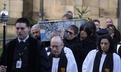 Mani’s A-list line up: Liam Gallagher joins Stone Roses stars Ian Brown, John Squire and Alan Wren and Primal Scream’s Bobbie Gillespie as pallbearers for Gary ‘Mani’ Mounfield’s final journey