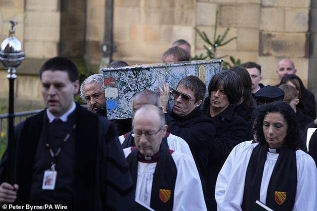Mani’s A-list line up: Liam Gallagher joins Stone Roses stars Ian Brown, John Squire and Alan Wren and Primal Scream’s Bobbie Gillespie as pallbearers for Gary ‘Mani’ Mounfield’s final journey