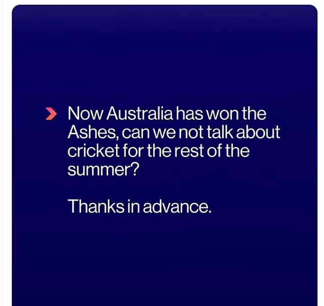 Cricket fans slam Channel Ten for tone-deaf post about the Ashes – and even the ABC gets in on the act