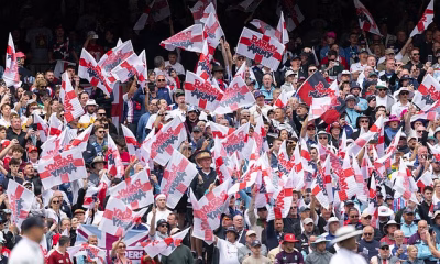 England’s Barmy Army has overrun the MCG’s most infamous supporters bay – and Aussies are not happy about it