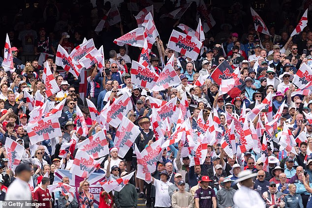 England’s Barmy Army has overrun the MCG’s most infamous supporters bay – and Aussies are not happy about it