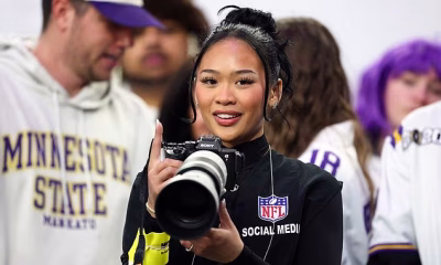 US Olympic hero Suni Lee spotted working as a photographer at NFL Christmas Day game