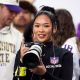 US Olympic hero Suni Lee spotted working as a photographer at NFL Christmas Day game