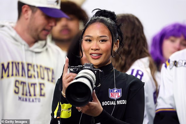 US Olympic hero Suni Lee spotted working as a photographer at NFL Christmas Day game