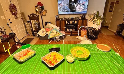 Chilling game-day photo posted months before newlywed husband killed his wife and shot stepdaughter, 13, after football dispute – as his ominous social media posts emerge