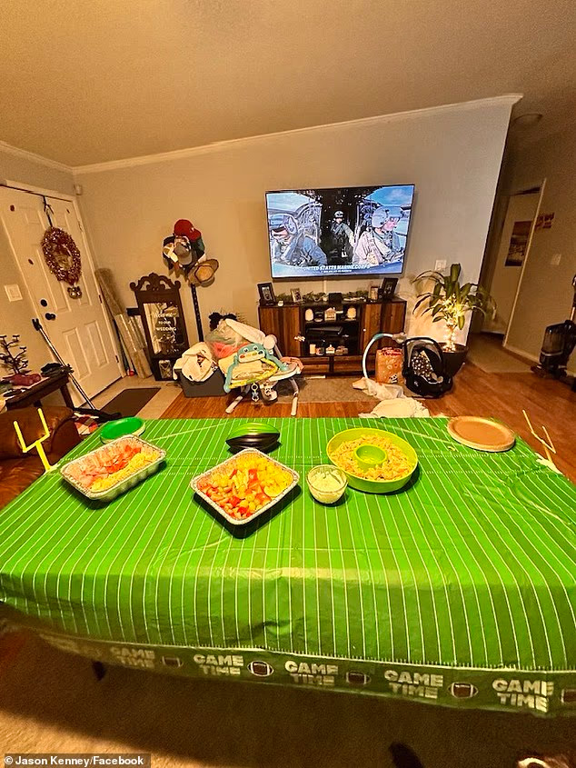 Chilling game-day photo posted months before newlywed husband killed his wife and shot stepdaughter, 13, after football dispute – as his ominous social media posts emerge