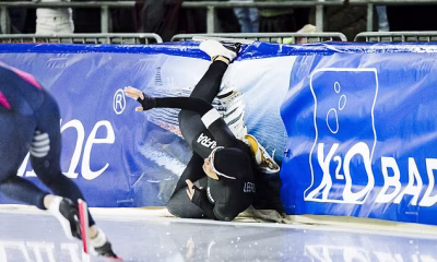 Jake Paul watches helplessly as speed skater fiancee leaves Olympic qualifying in tears after disaster strikes