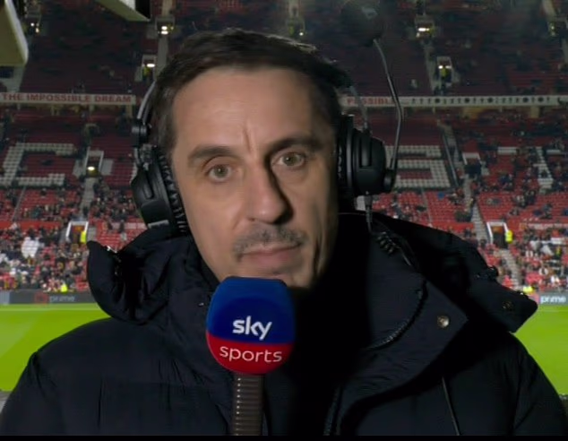 Gary Neville fumes at Ruben Amorim’s tactics after Man United’s draw with Wolves