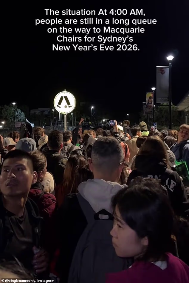 New Year’s Eve chaos kicks off as huge crowds swarm to snag spots for Sydney’s iconic fireworks – with some queuing since 4am for a front row seat