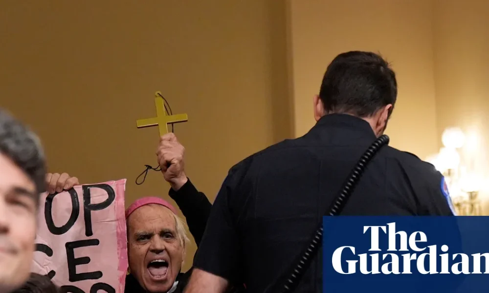Protesters interrupt Noem hearing with Exorcist line: ‘The power of Christ compels you!’ | Kristi Noem