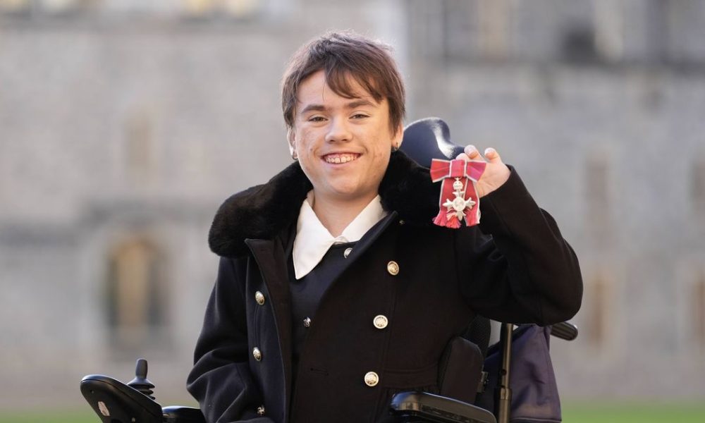 Incredible reason girl, 11, becomes youngest person to be honoured with an MBE