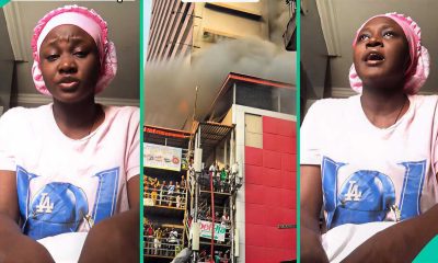 Great Nigeria Tower Fire: Lady Cries Out As Parents Lose Store to Flames, Worries Over Her Father
