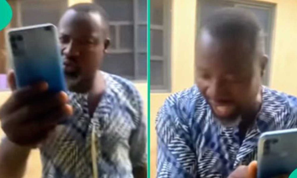 Watch trending video as lady posts moment her elder brother visited her in school and prayed all night