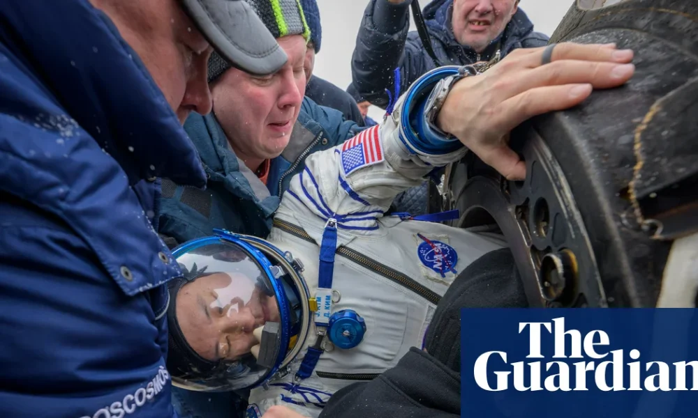 Astronauts successfully return to Earth after ISS command change – video | Space