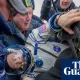 Astronauts successfully return to Earth after ISS command change – video | Space