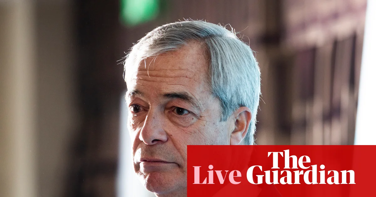 Kruger rejects suggestions Farage schoolboy racism claims have damaged support for Reform – UK politics live | Politics