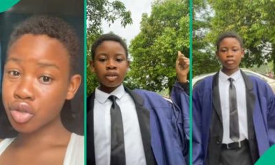 Very Young Nigerian Boy Rocks His Matriculation Gown in Video, People React: “So Fast?”