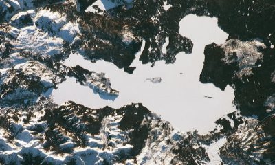 Deep snow blanket transforms Yellowstone Lake into a giant white void — Earth from space