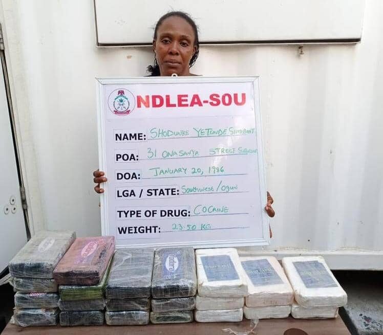 NDLEA Arrests Female Drug Kingpin After 20 Months In Hiding