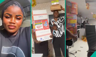 Lady Shows Items Company Gave Staff Members as Christmas Bonus, Mentions Name of Firm