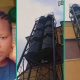 “Is This Not Risky?” Nigerian Lady Asks After Seeing 8 Water Tanks on The Same Platform, Share Video