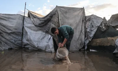 Palestinians suffer flooded tents and debris as cold and rain lash Gaza | Israel-Palestine conflict News