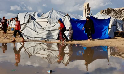 Tents flooded by heavy rains in Gaza amid calls for Israel to let in aid | Israel-Palestine conflict News
