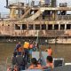 Navy rescues 20 crew members from burning vessel