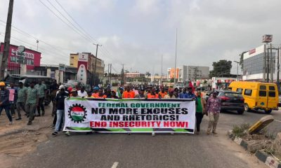 NLC Begins Protest Against Insecurity Despite Meeting with Tinubu [PHOTOS]