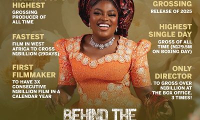 Behind the Scenes becomes Funke Akindele’s 3rd consecutive film to gross 1 billion in Nigerian box office