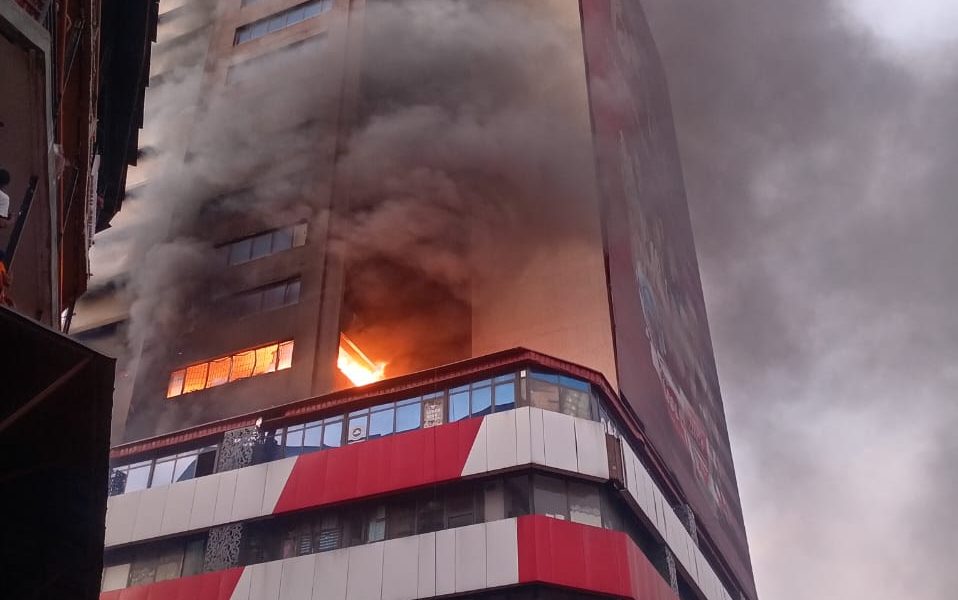 Two bodies recovered from rubble of burnt Great Nigeria Insurance Building in Lagos