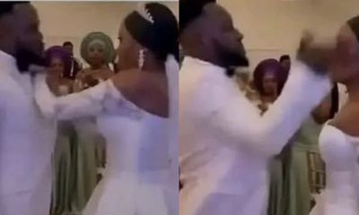 Drama as bride hugs male guest, groom loses temper at wedding reception
