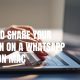 How to share your screen on a WhatsApp call on Mac