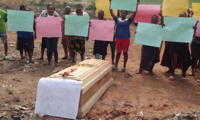 Owerri community protests with coffin over encroachment of ancestral land