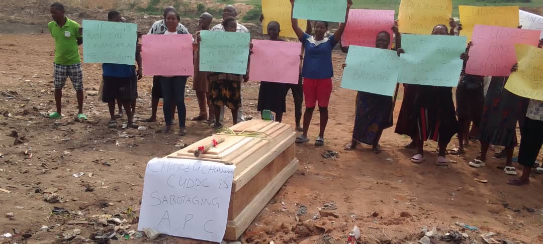 Owerri community protests with coffin over encroachment of ancestral land