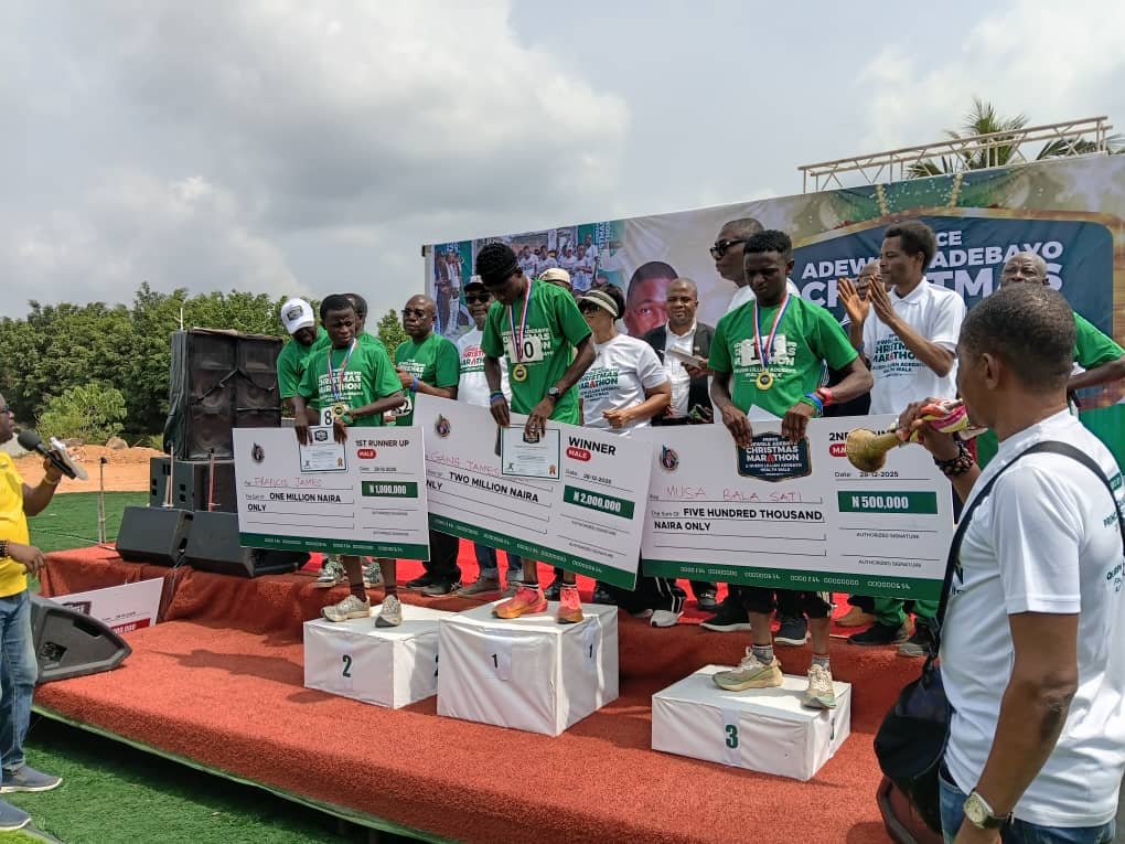 Plateau runners sweep Adebayo’s Christmas marathon