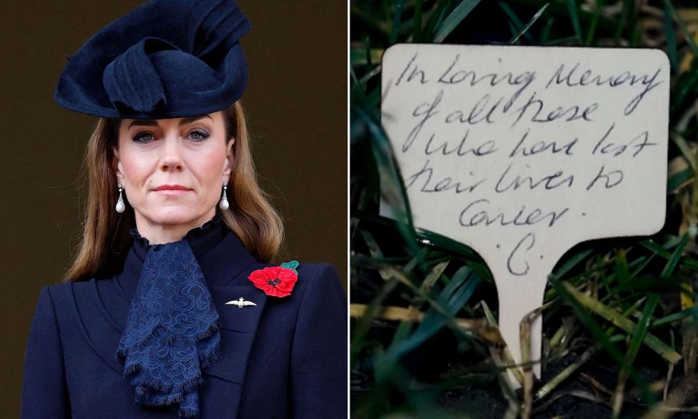 Kate Middleton Leaves Handwritten Note for Those Who Lost Their Lives to Cancer