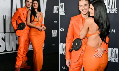 Kylie Jenner Twins with Timothée Chalamet in Matching Outfits at ‘Marty Supreme’ Premiere