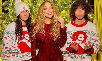 Mariah Carey Celebrates Christmas as Twins, 14, Tower Over Her in Festive Photo