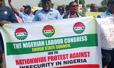 NLC Protests in Enugu, Calls on Government to Tackle Insecurity