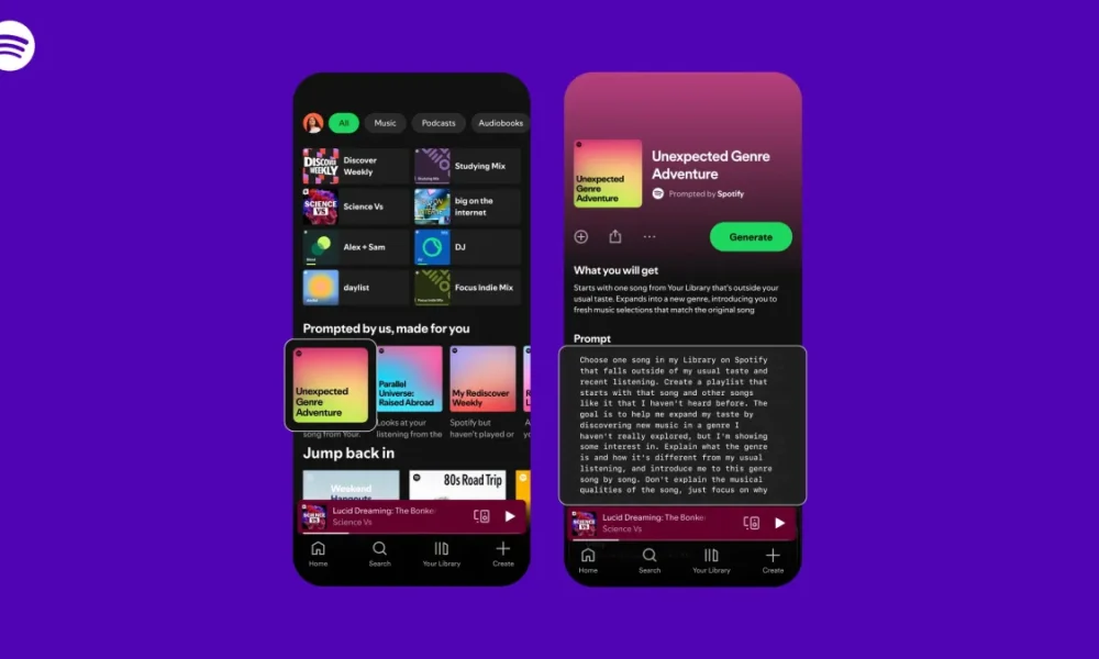 Spotify tests more personalized, AI-powered ‘Prompted Playlists’