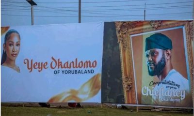 Seyi Tinubu Storms Alaafin’s Palace For Installation As ‘Okanlomo of Yorubaland’