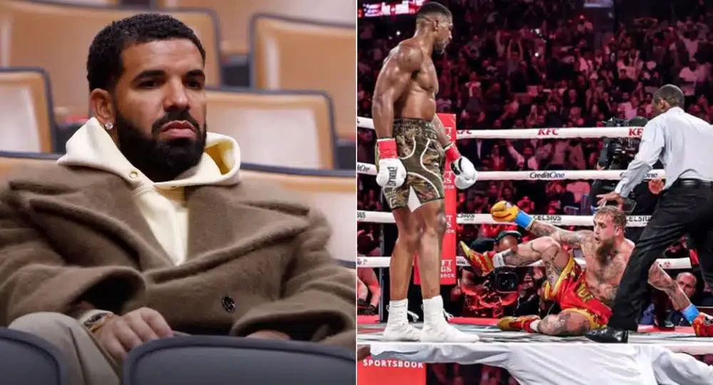 Drake Loses ₦296 Million After Betting On Jake Paul To Defeat Anthony Joshua 