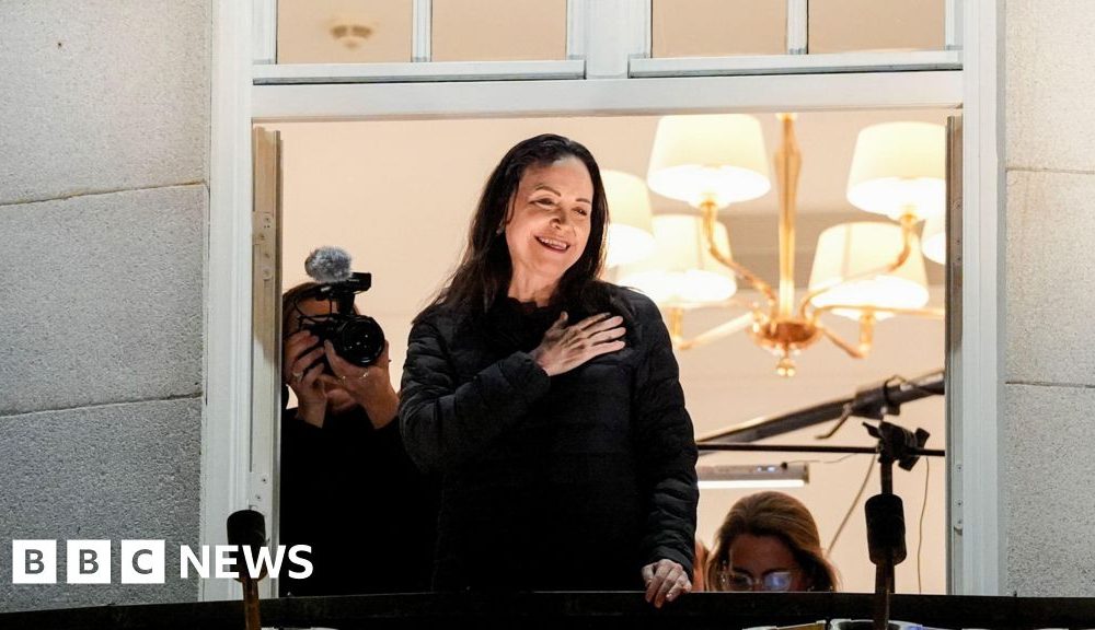 María Corina Machado appears in Oslo after Nobel Peace Prize win