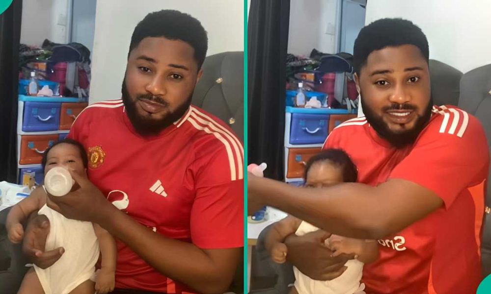 Man Cries Out as Wife Abandons Him With Their 3-months-old Baby Over “Little Misunderstanding”