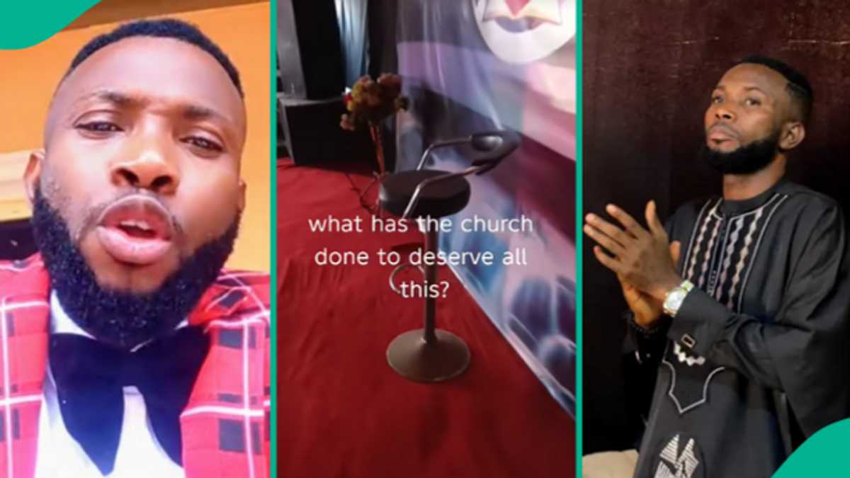 “Who Is After The Church?” Pastor in Pain as Thieves Cart Away Speakers, AC from Auditorium