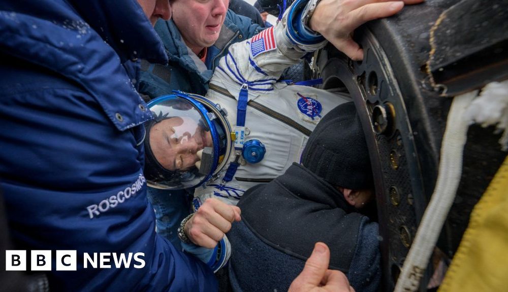 Nasa astronaut and Roscosmos cosmonauts return to Earth