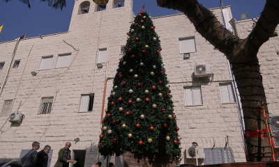 3 Palestinians accused of burning Christmas tree at Catholic church in West Bank