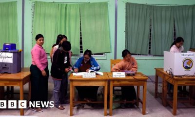 War-torn Myanmar voting in widely criticised ‘sham’ election